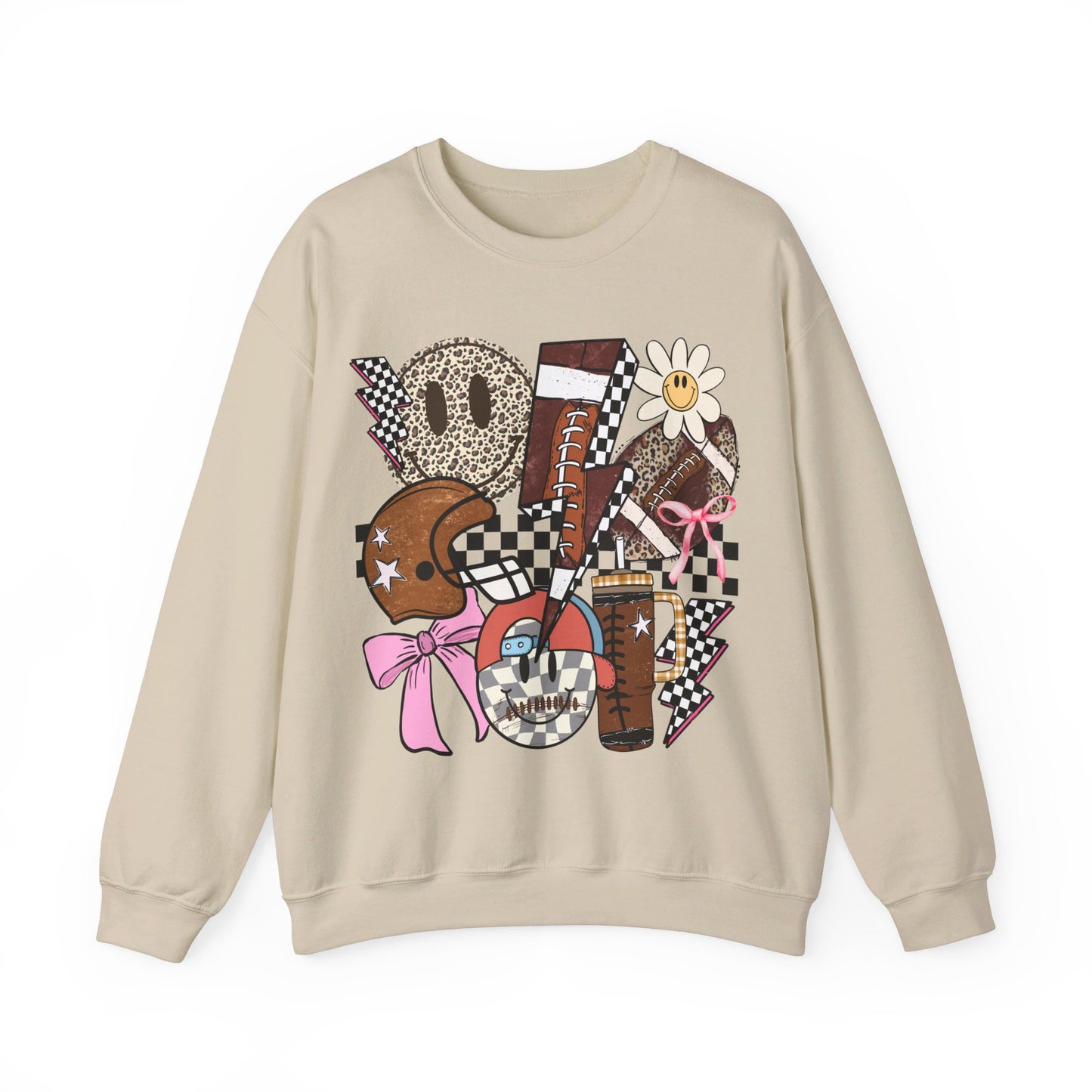 Groovy Football Heavy Blend™ Crewneck Sweatshirt