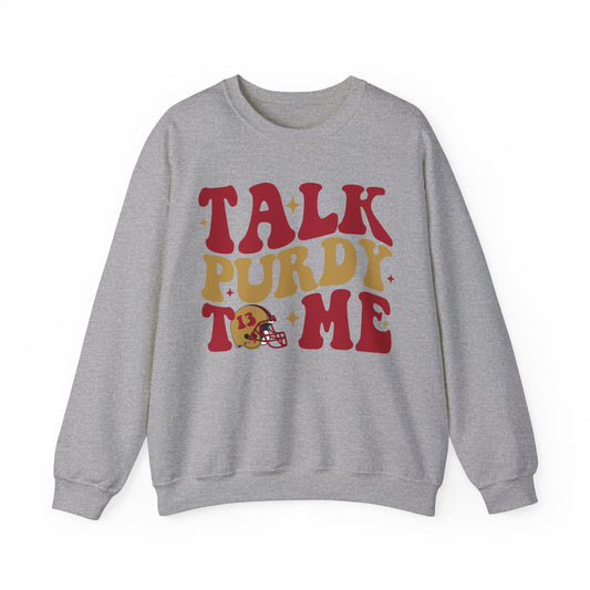 Talk Purdy To Me Heavy Blend™ Crewneck Sweatshirt