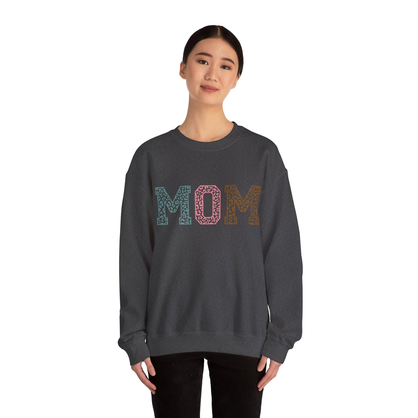 Leopard MOM Heavy Blend™ Crewneck Sweatshirt