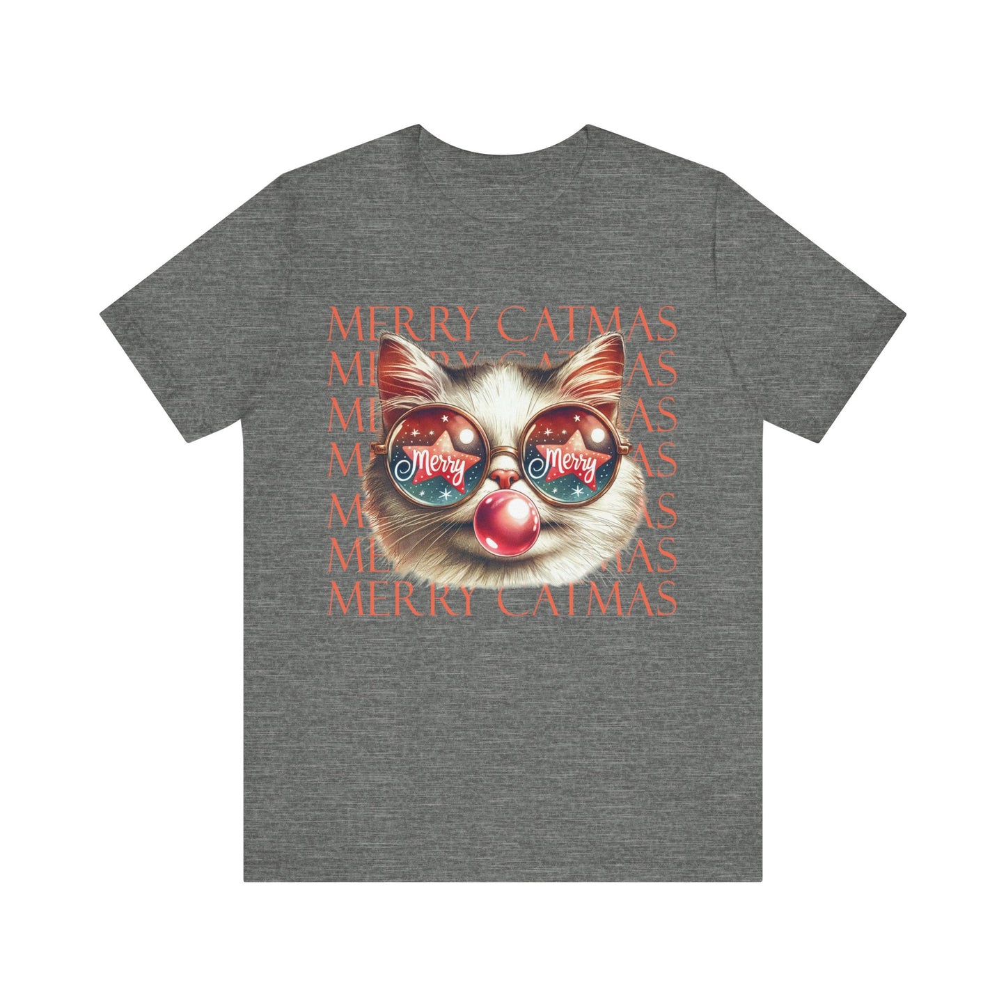 Merry Catmas Jersey Short Sleeve Tee