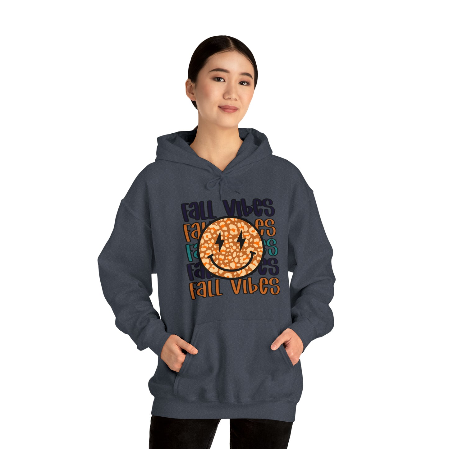 Fall Vibes Smile Heavy Blend™ Hooded Sweatshirt