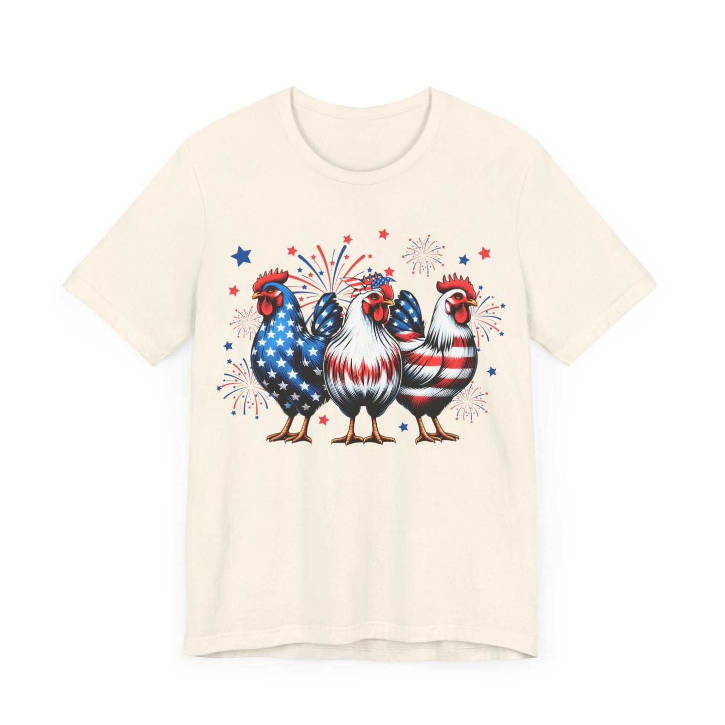 Patriotic Chickens Jersey Short Sleeve Tee