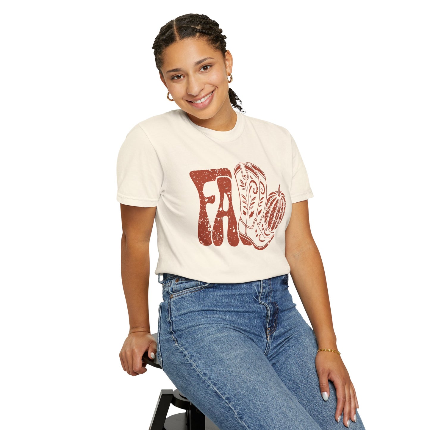 Western Fall Orange Garment-Dyed T-shirt