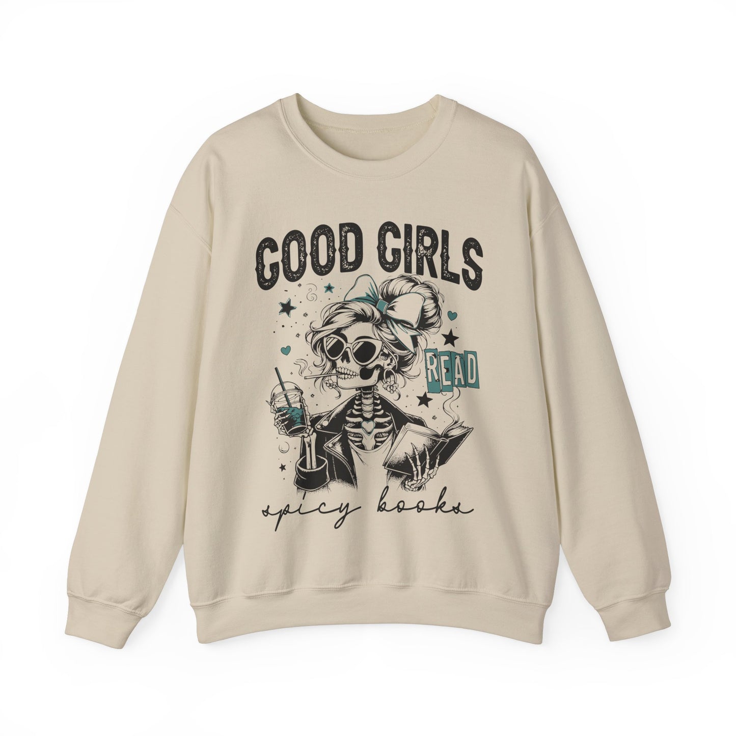Good Girls Read Spicy Books Heavy Blend™ Crewneck Sweatshirt