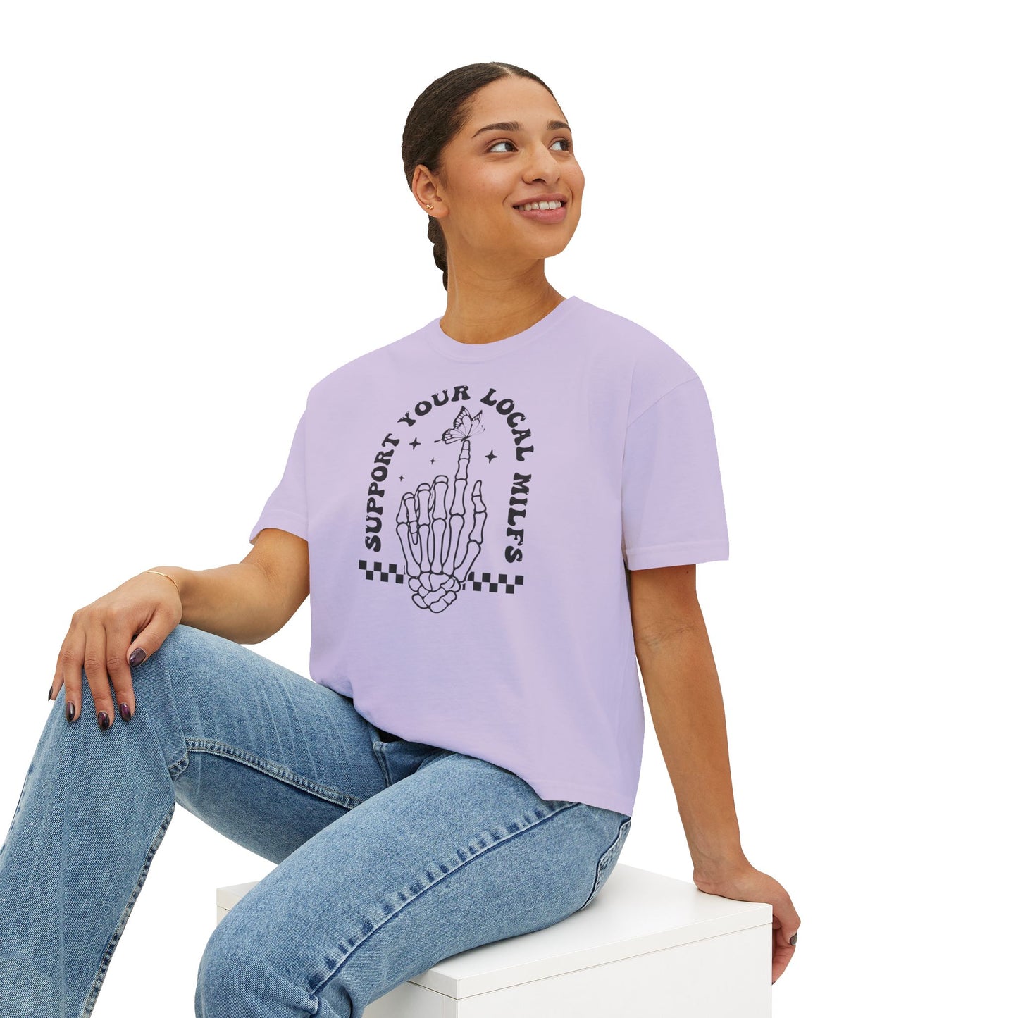 Support Your Local Milfs Women's Boxy Tee