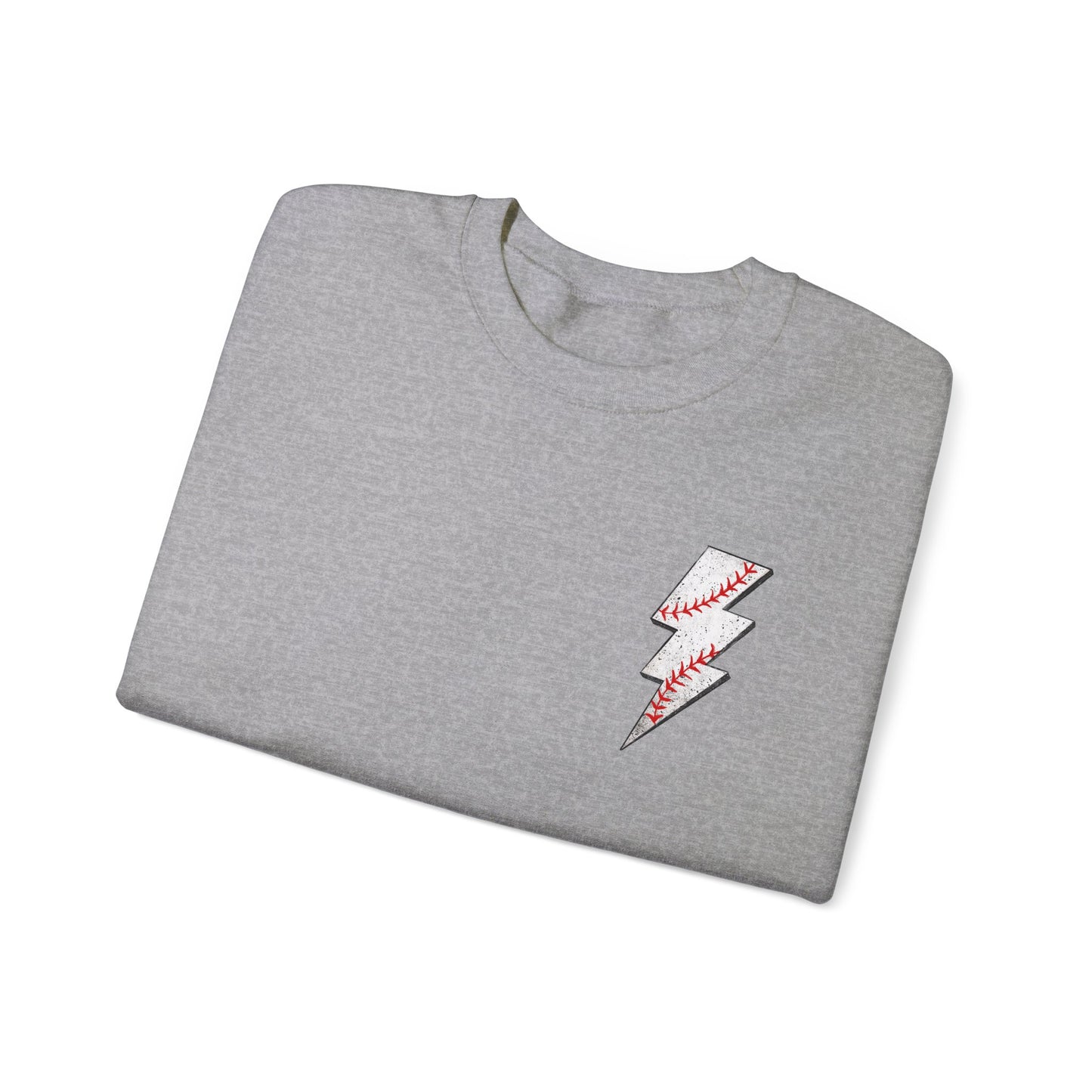 Baseball Lightning Bolt F/B Heavy Blend™ Crewneck Sweatshirt