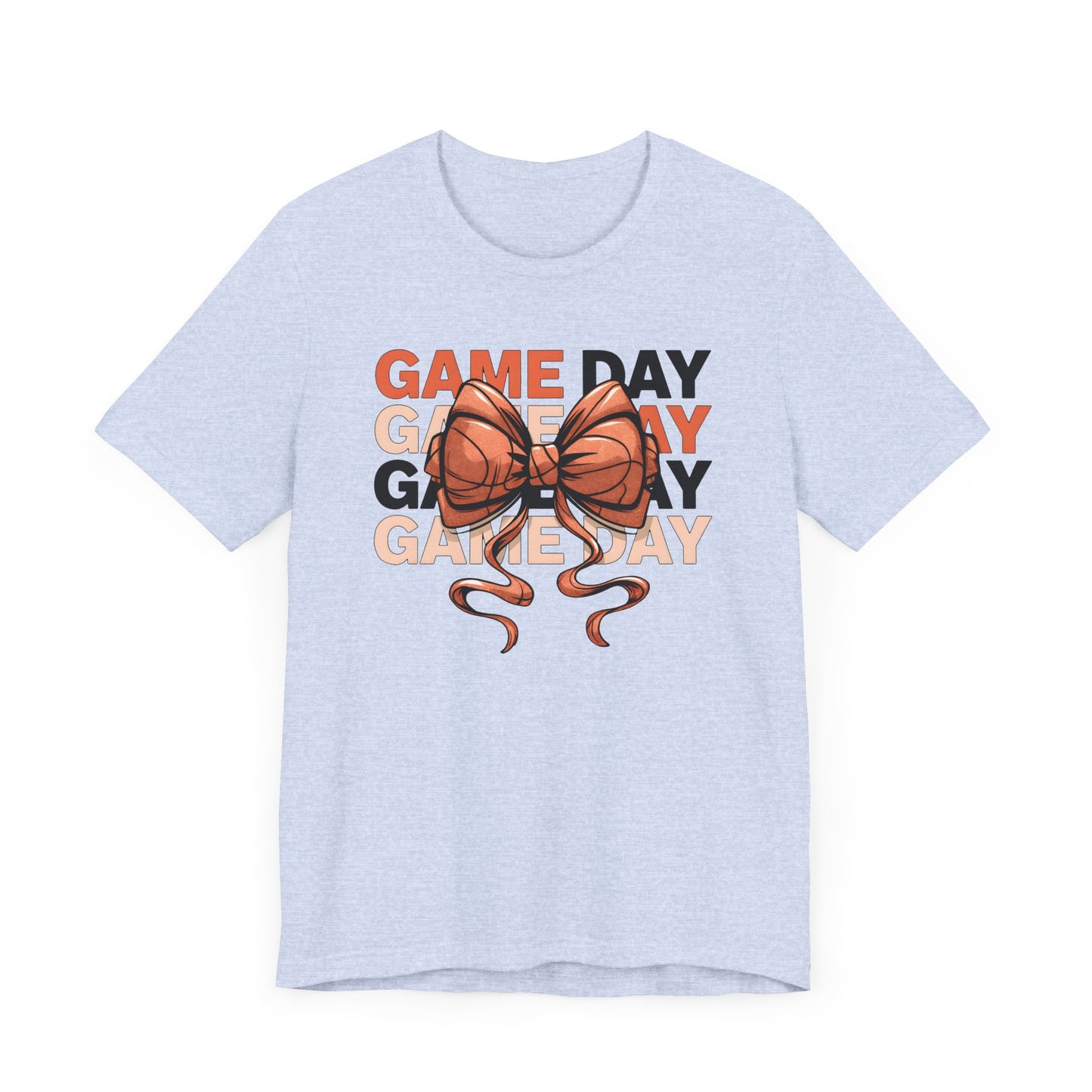 Game Day Basketball Bow Jersey Short Sleeve Tee
