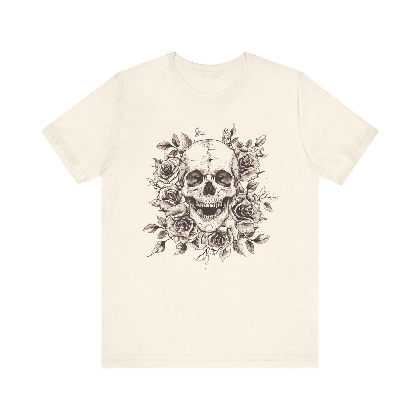 Rose Skull Jersey Short Sleeve Tee