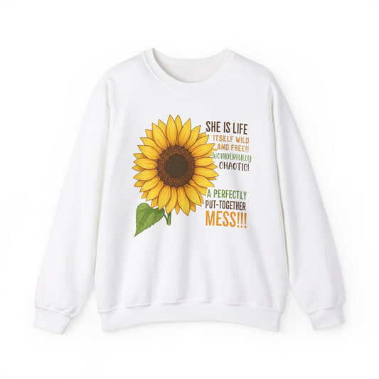 She Is Life Sunflower Heavy Blend™ Crewneck Sweatshirt