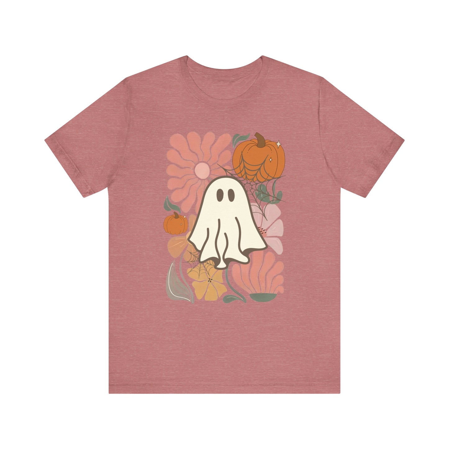 Boho Floral Ghost Jersey Short Sleeve Tee