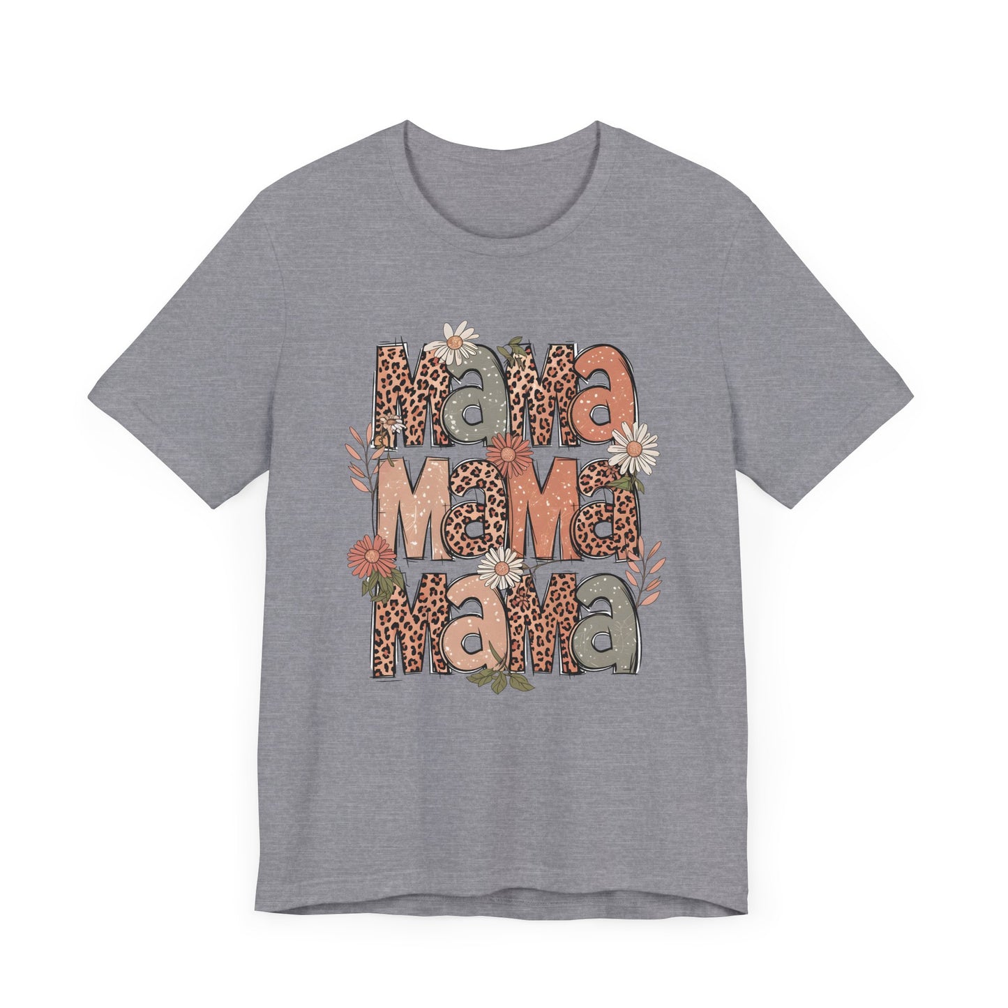 Floral Stacked Mama Jersey Short Sleeve Tee