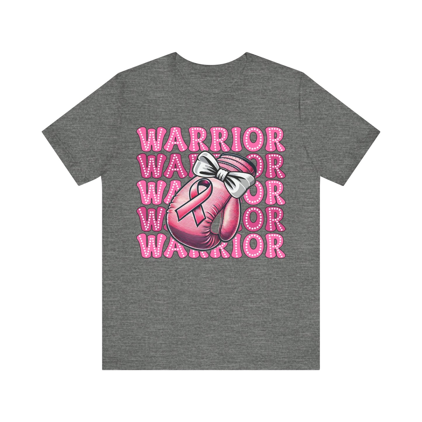 Breast Cancer Warrior Stacked Jersey Short Sleeve Tee