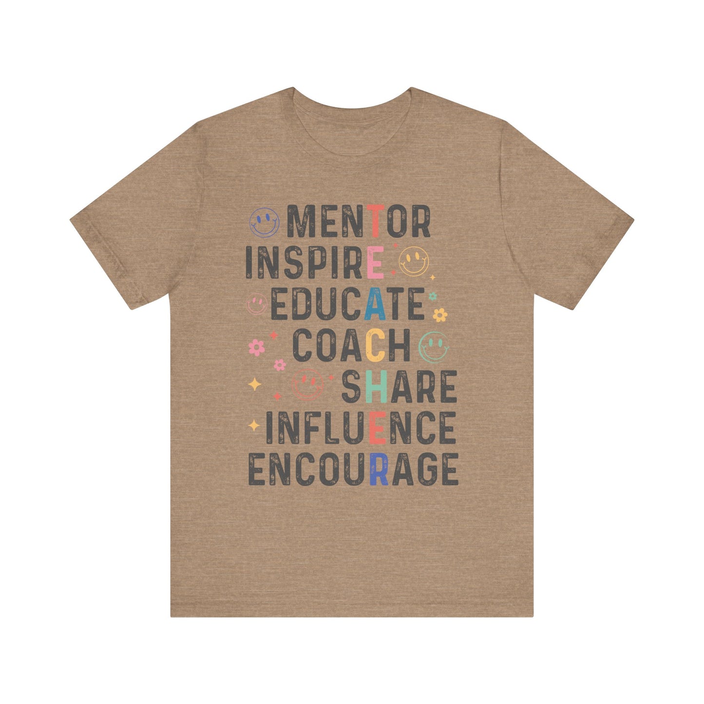 T-E-A-C-H-E-R Jersey Short Sleeve Tee