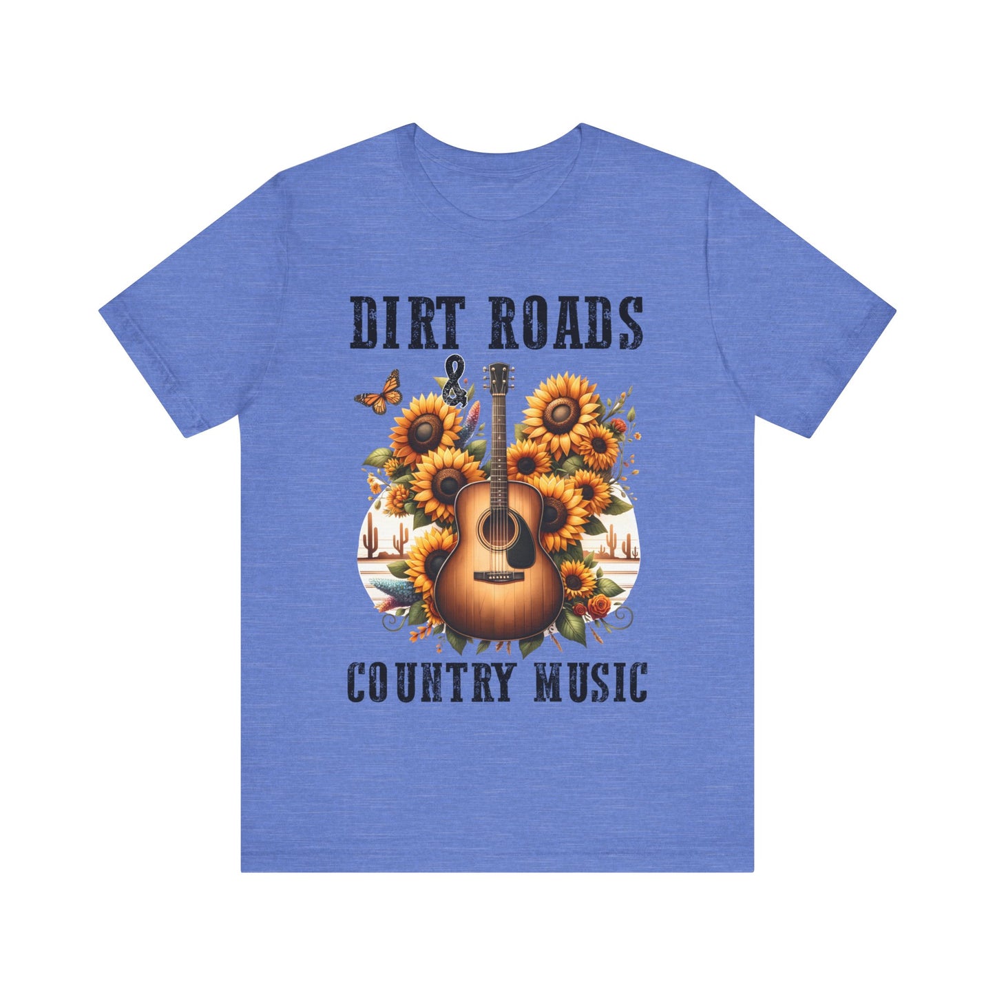 Dirt Roads and Country Music Jersey Short Sleeve Tee