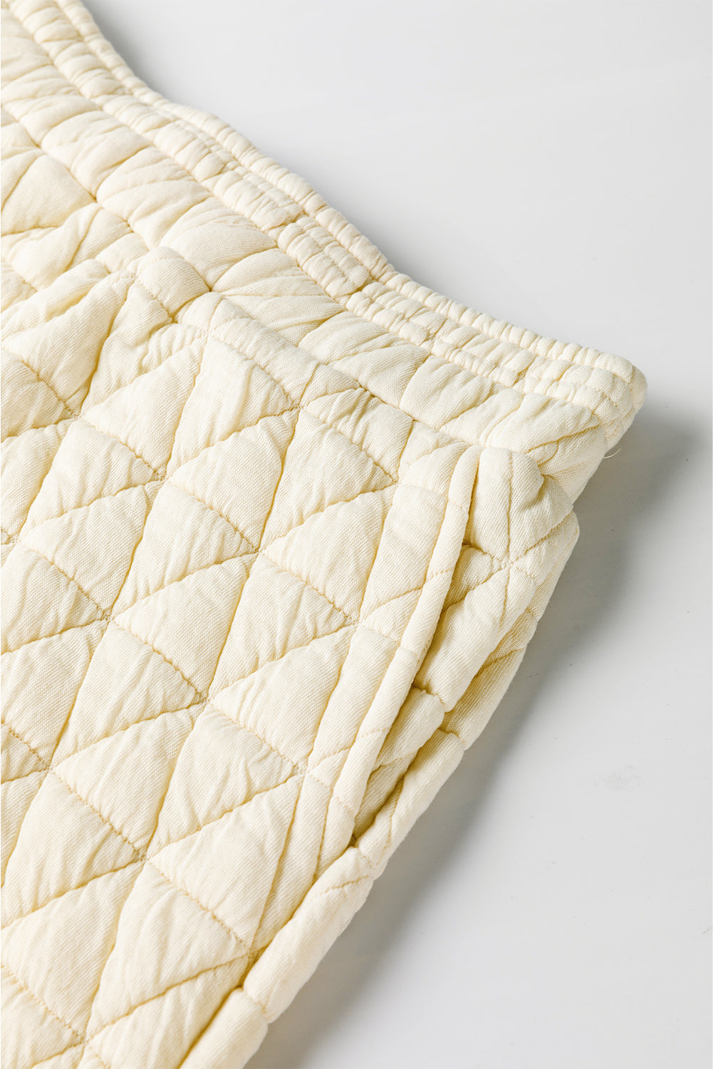 Parchment Quilted Patchwork Exposed Seam Hoodie