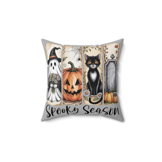 Spooky Season Brushstrokes Spun Polyester Square Pillow