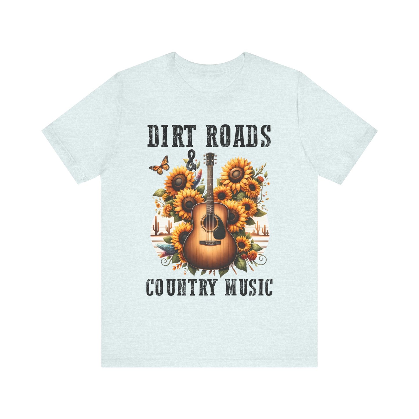 Dirt Roads and Country Music Jersey Short Sleeve Tee