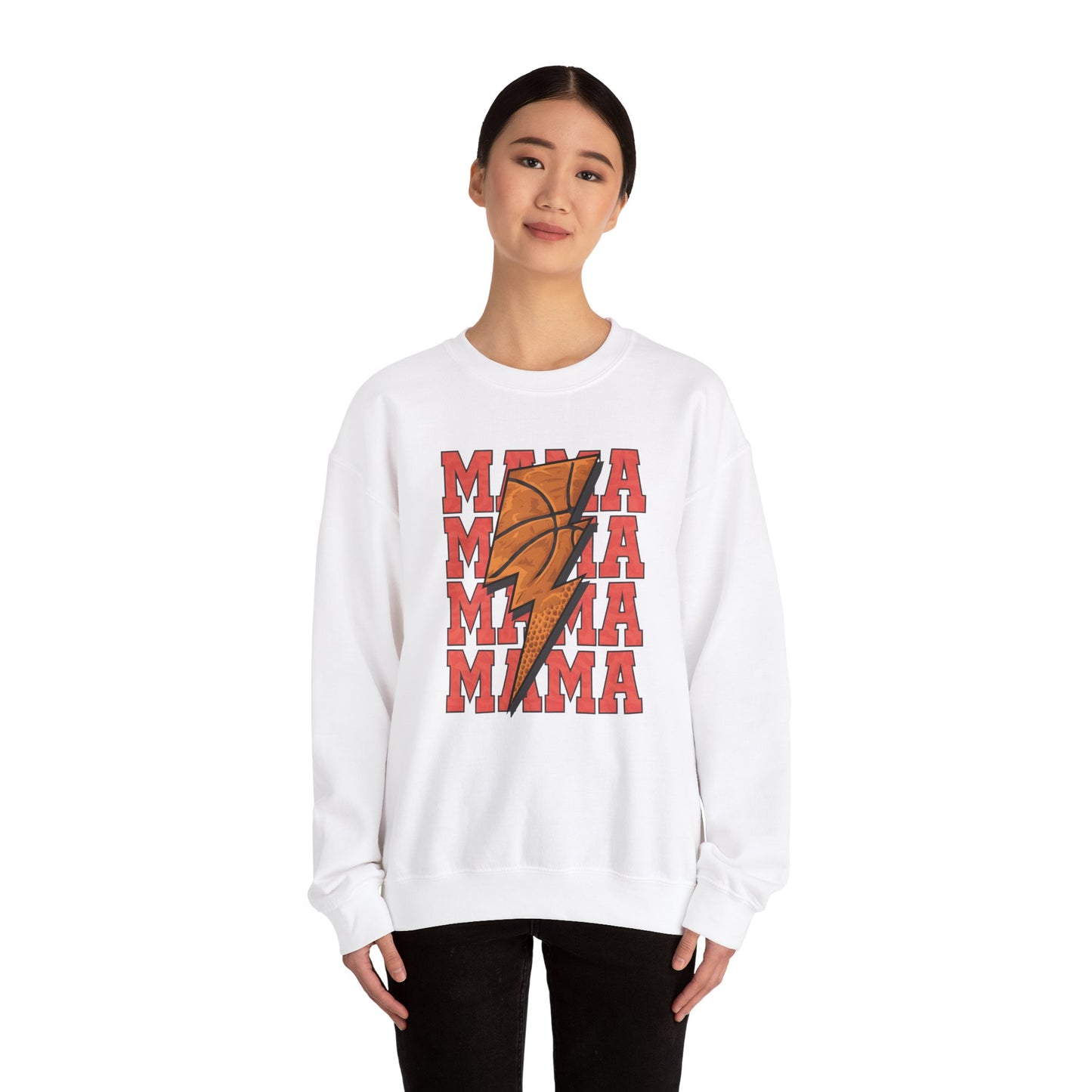 Stacked Basketball Mama Heavy Blend™ Crewneck Sweatshirt