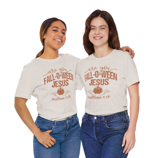 Fall O Ween Jesus Jersey Short Sleeve Tee