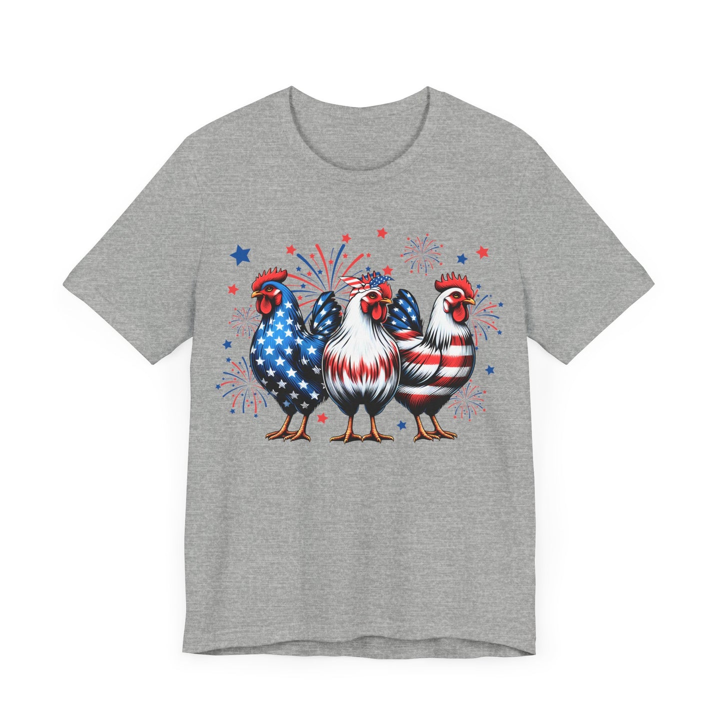 Patriotic Chickens Jersey Short Sleeve Tee