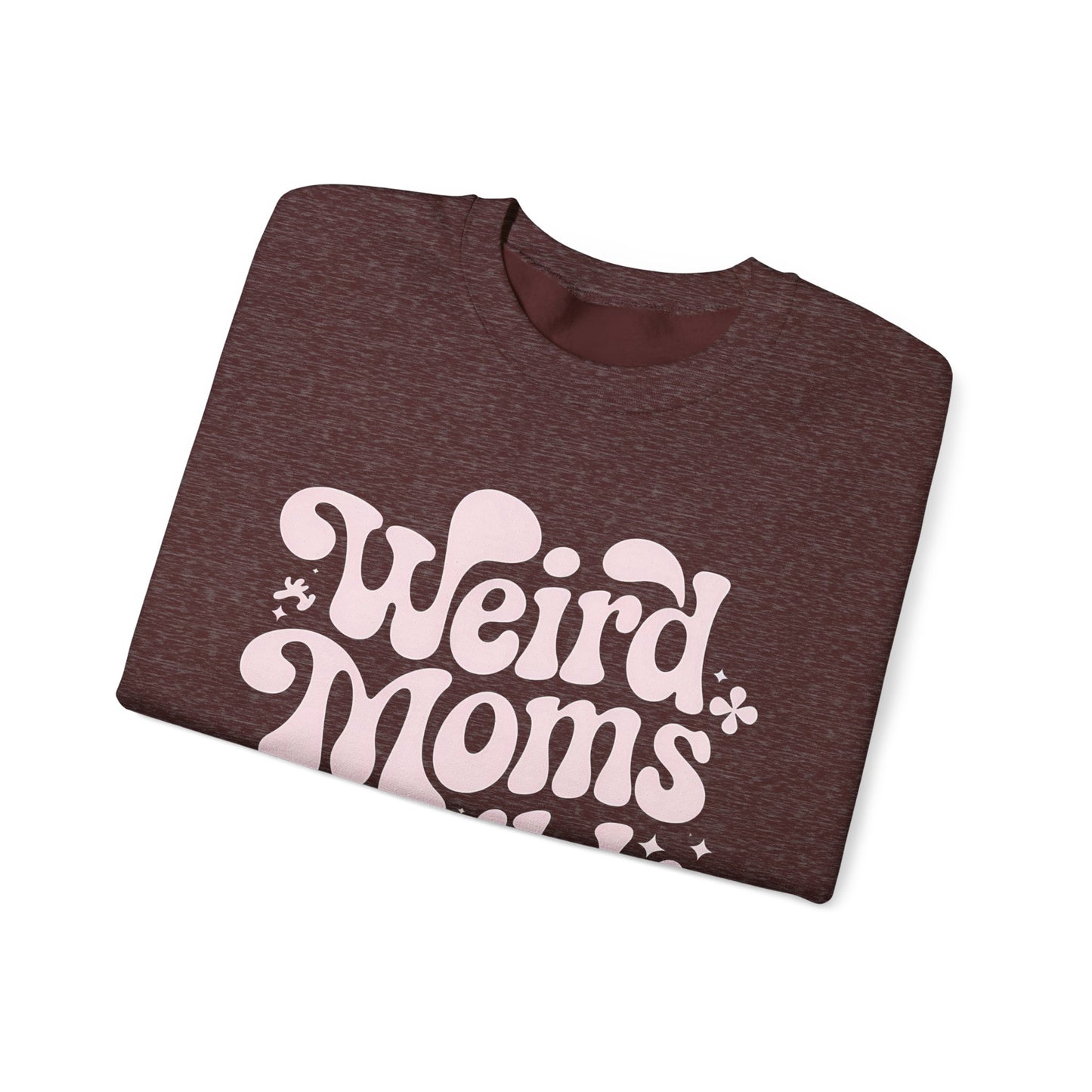 Weird Moms Build Character Heavy Blend™ Crewneck Sweatshirt