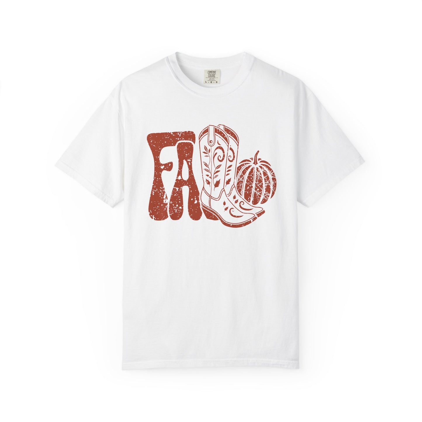 Western Fall Orange Garment-Dyed T-shirt