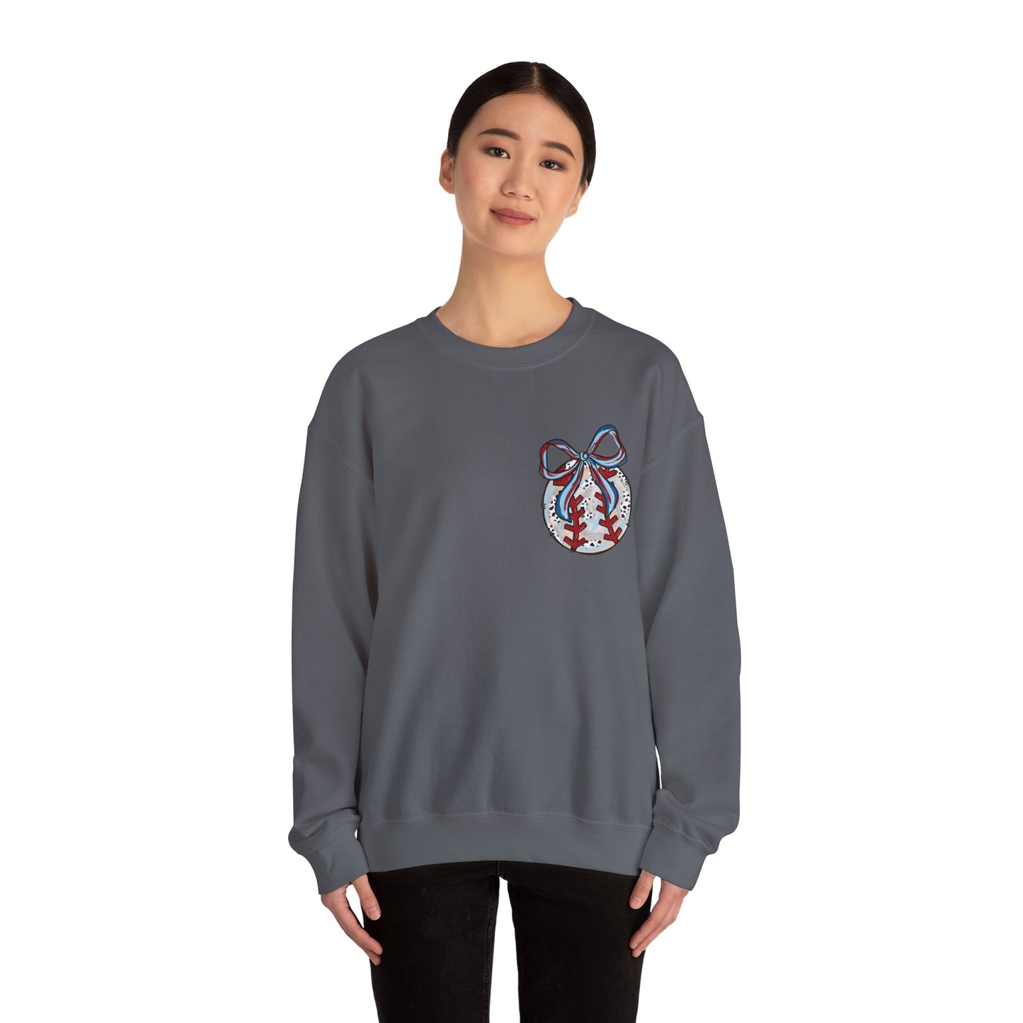 Doodle Baseball Pocket Heavy Blend™ Crewneck Sweatshirt