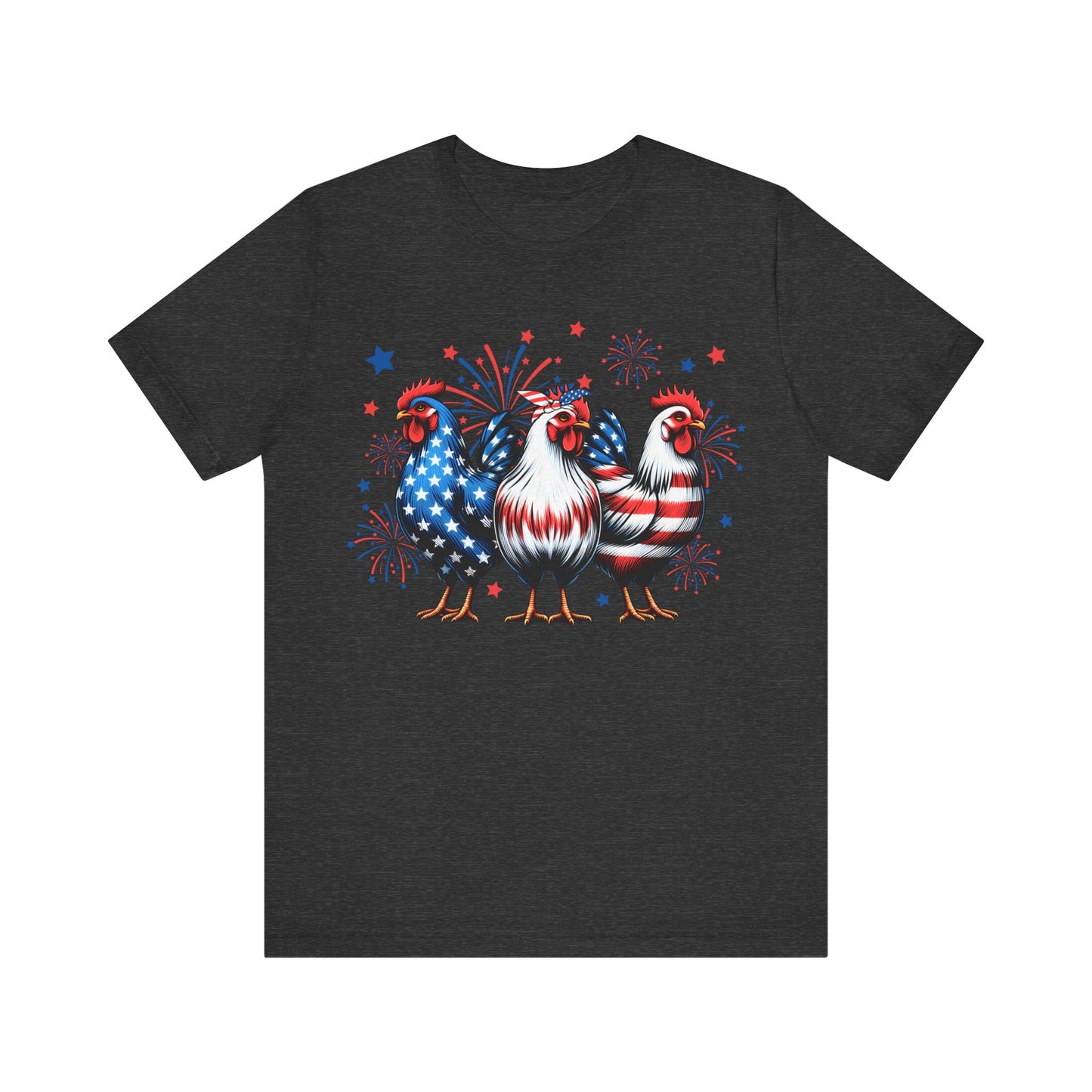 Patriotic Chickens Jersey Short Sleeve Tee
