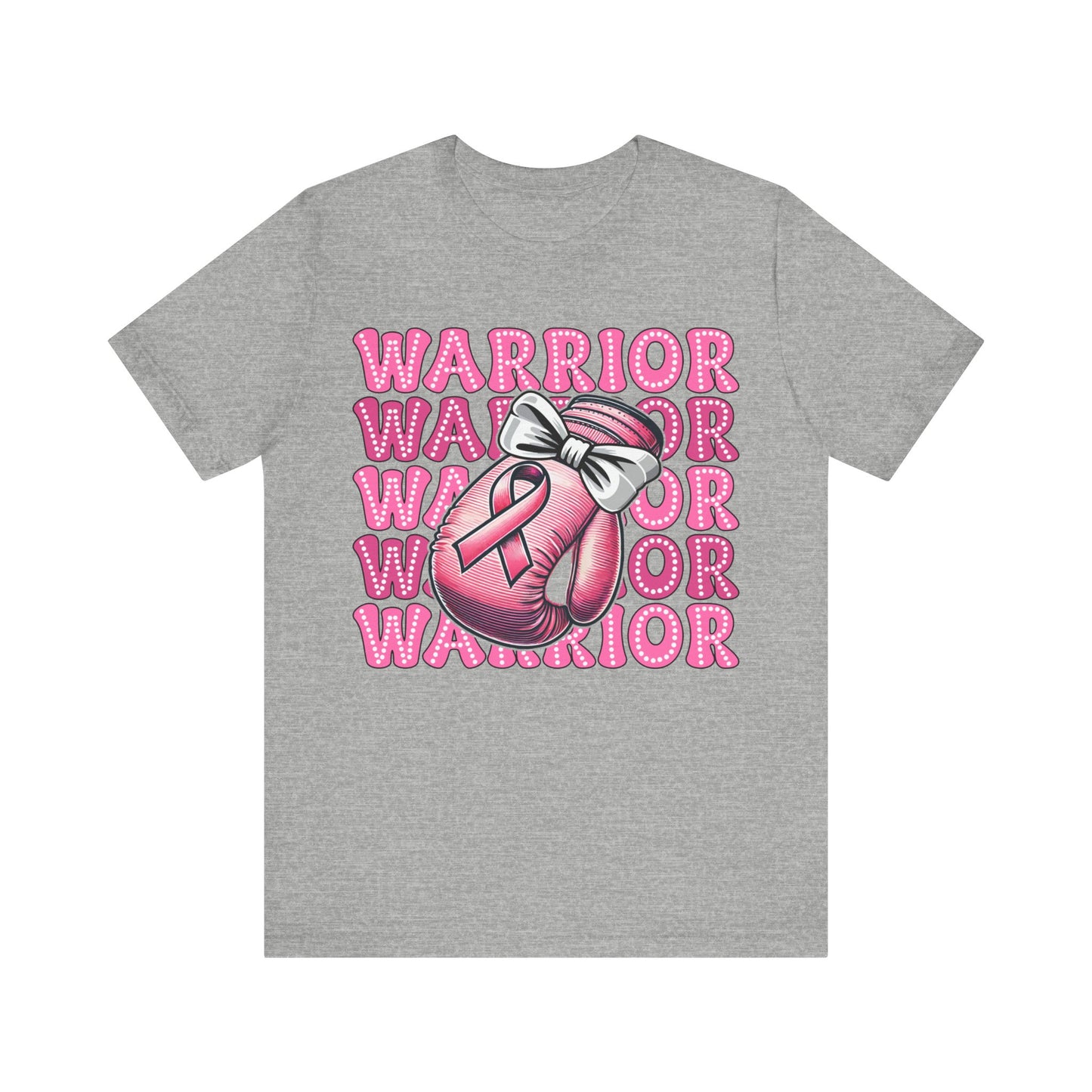 Breast Cancer Warrior Stacked Jersey Short Sleeve Tee