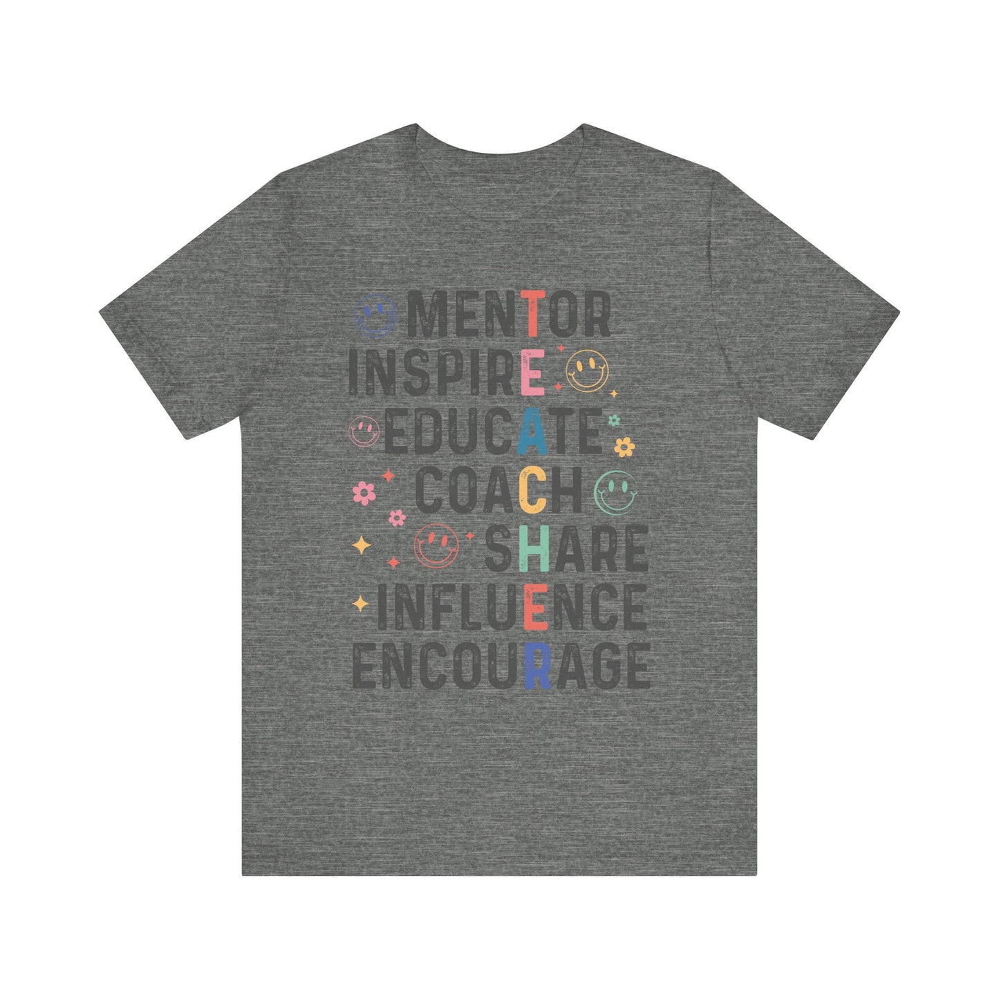 T-E-A-C-H-E-R Jersey Short Sleeve Tee