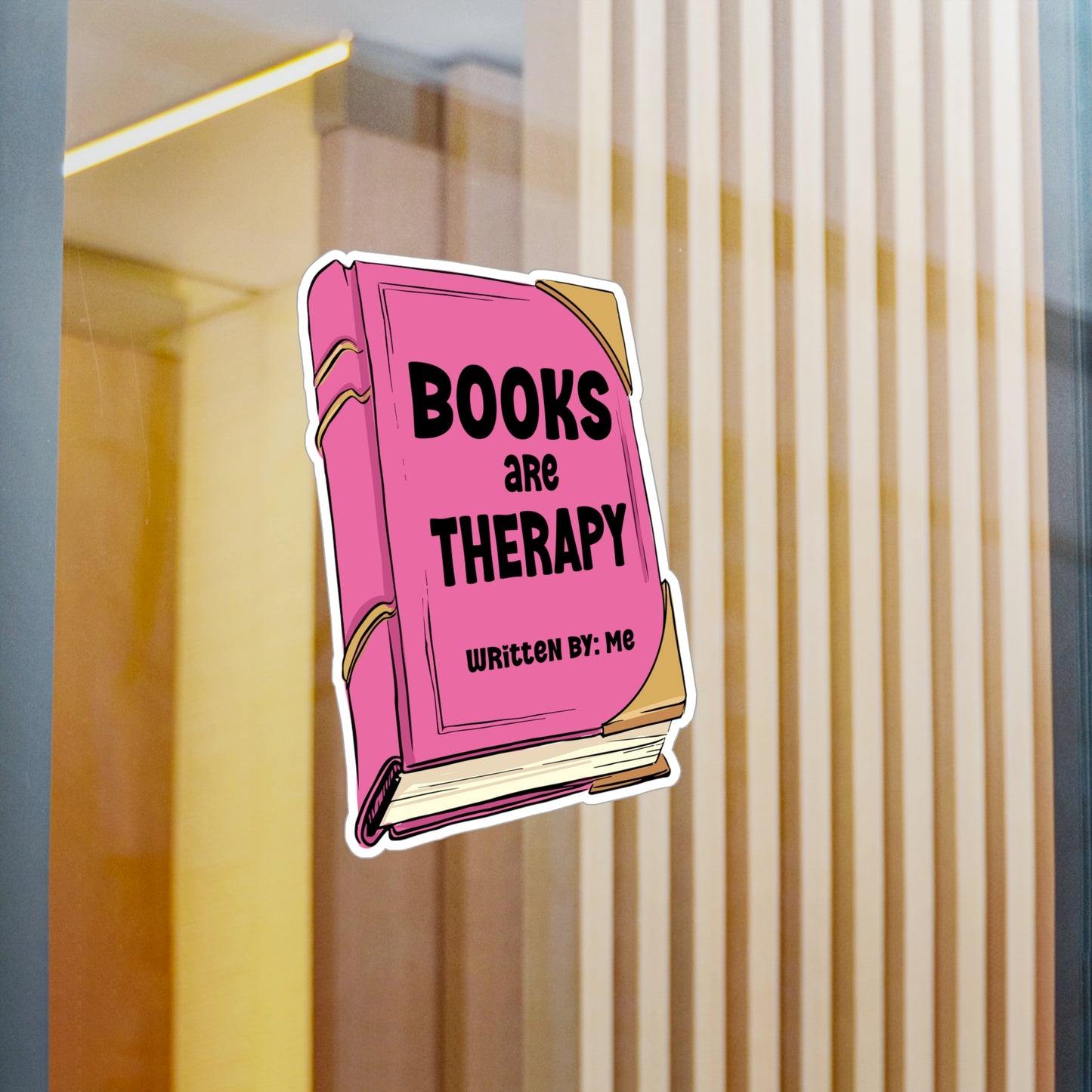 Books Are Therapy Kiss-Cut Vinyl Decals