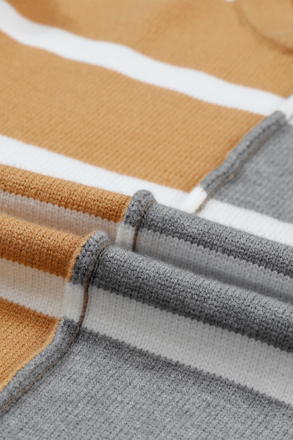 Plus Size Colorblock Striped Patchwork Loose Top