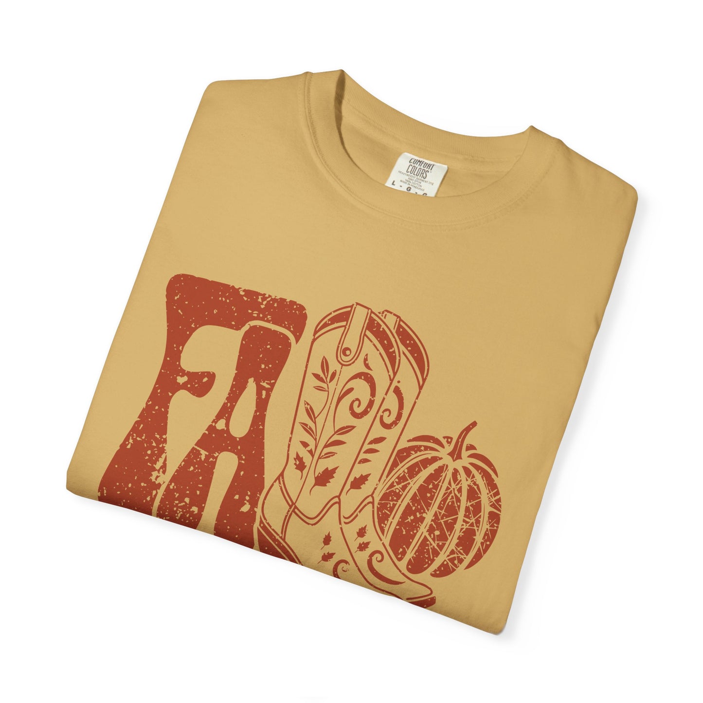 Western Fall Orange Garment-Dyed T-shirt