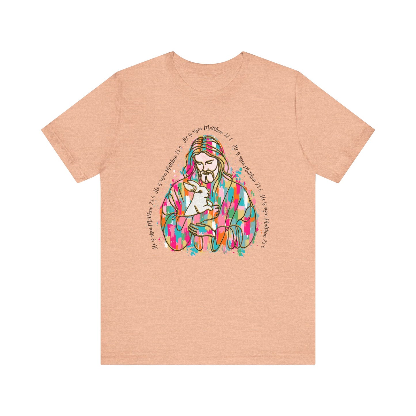 Brush Stroke Easter Jesus Jersey Short Sleeve Tee