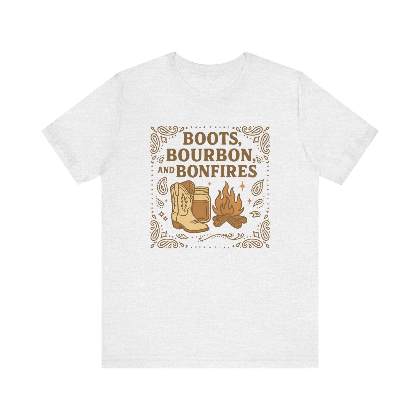 Boots Bourbon and Bonfireds Jersey Short Sleeve Tee