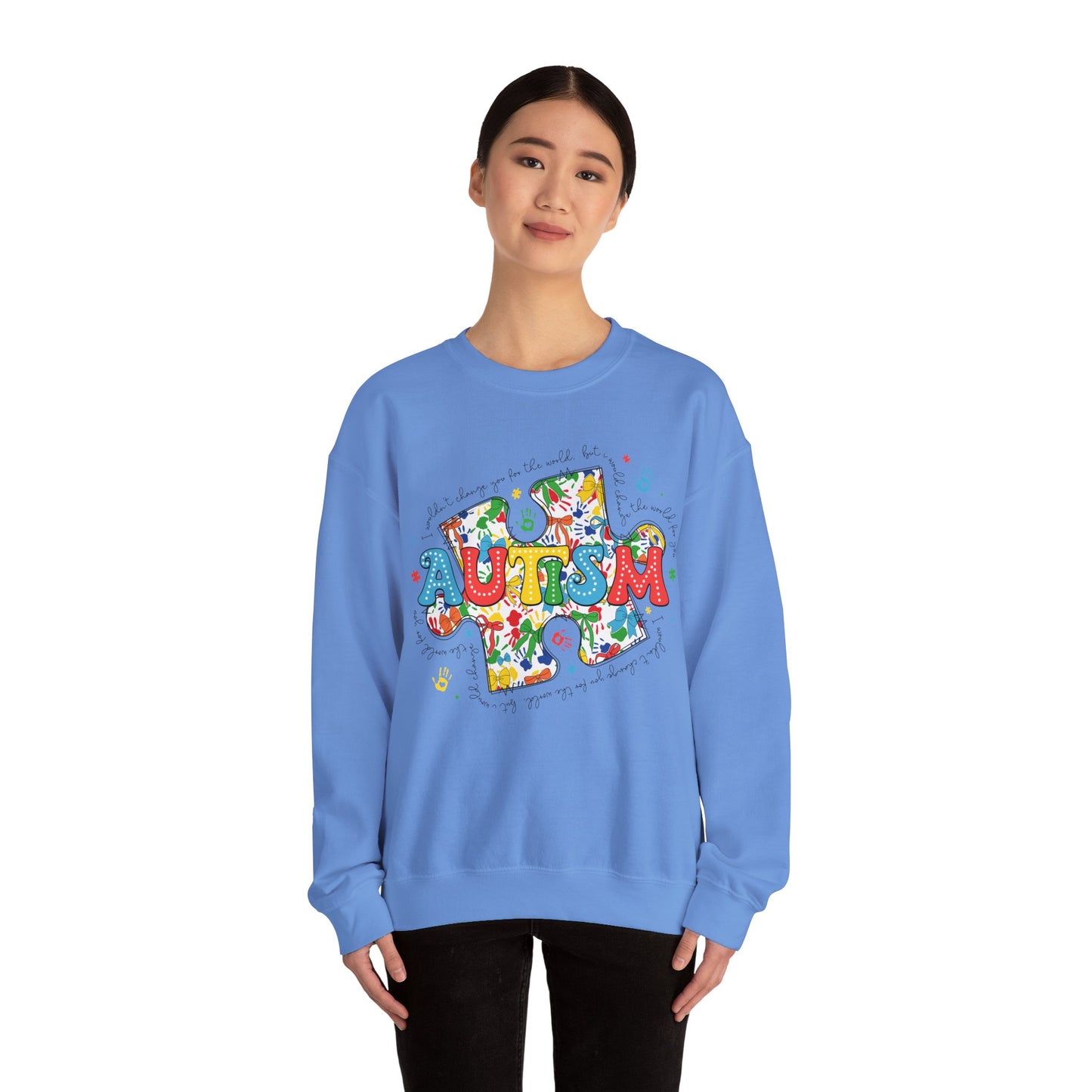Autism Puzzle Piece Heavy Blend™ Crewneck Sweatshirt