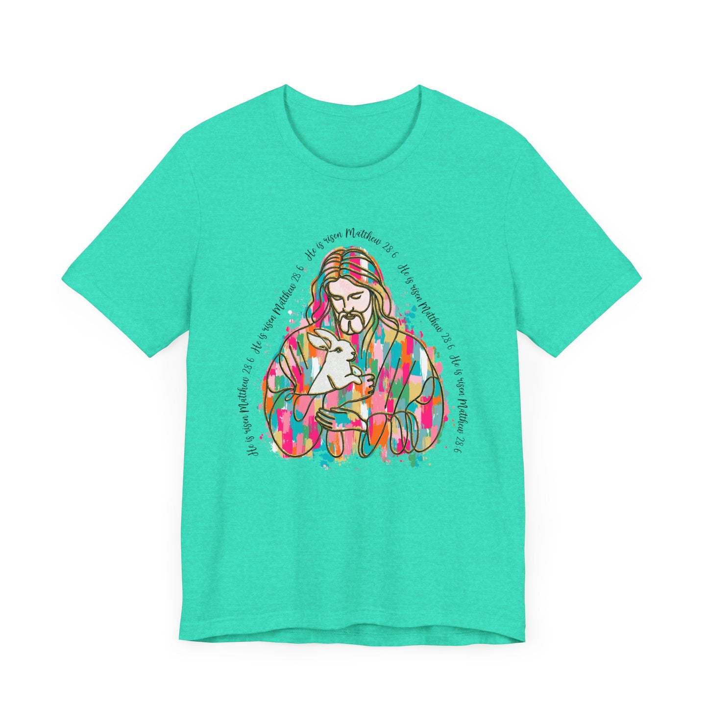 Brush Stroke Easter Jesus Jersey Short Sleeve Tee