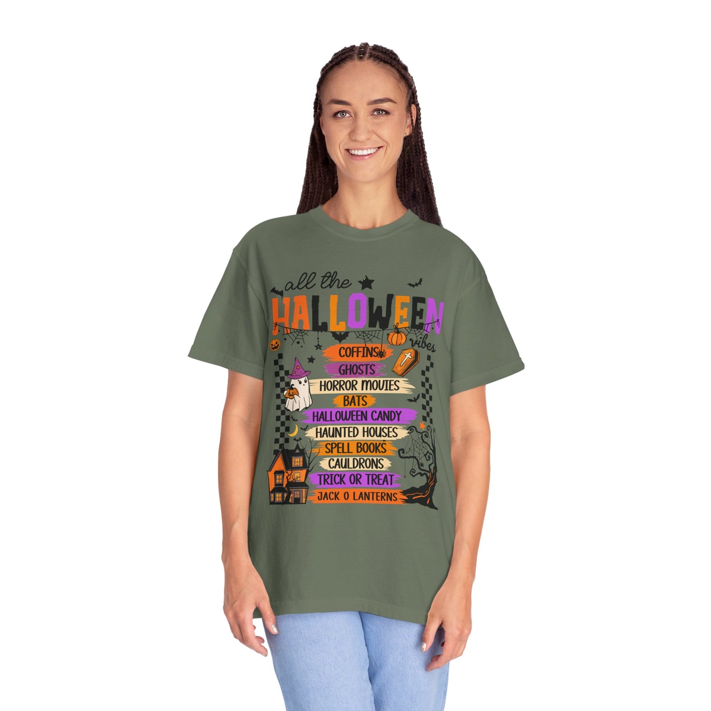 All The Halloween Vibes Garment-Dyed T-shirt