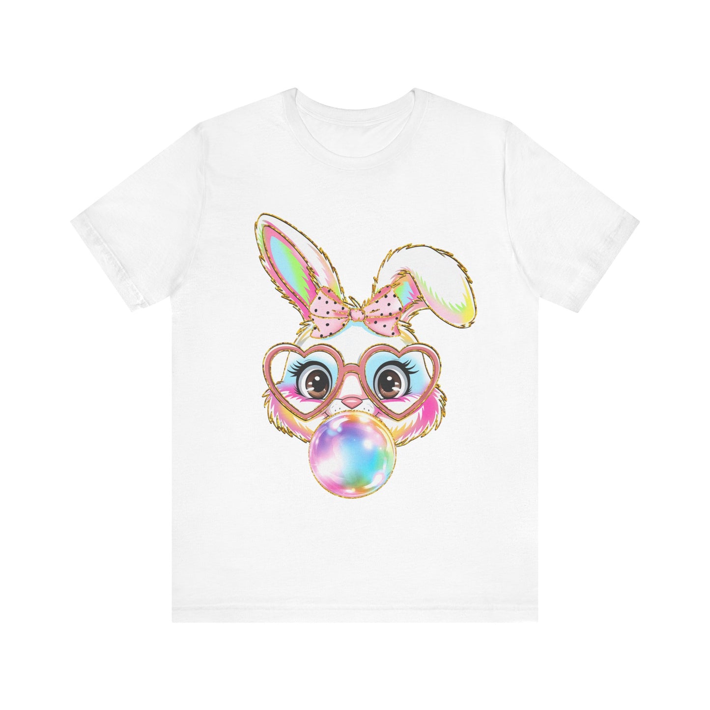 Bubble Blowing Bunny Jersey Short Sleeve Tee