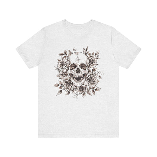 Rose Skull Jersey Short Sleeve Tee