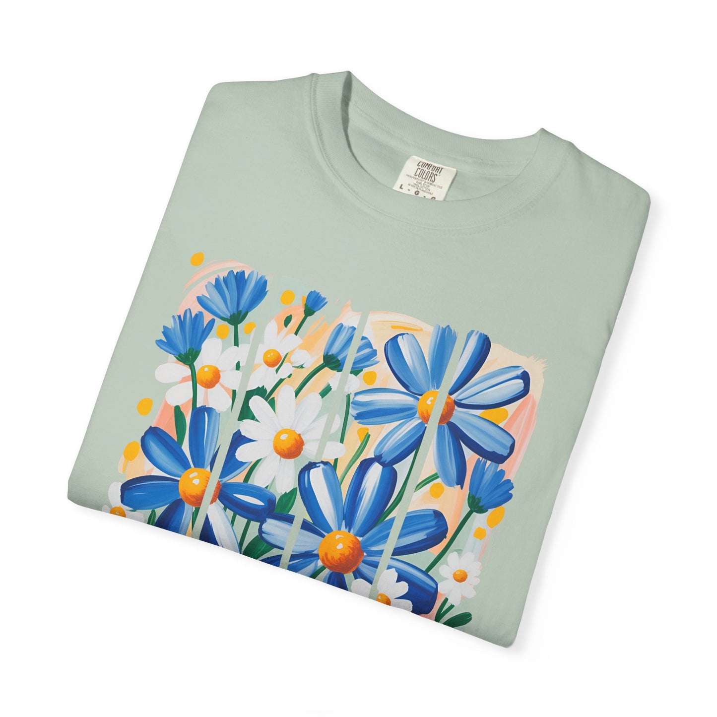 Blue Daisy Summer Vibes Garment-Dyed T-shirt