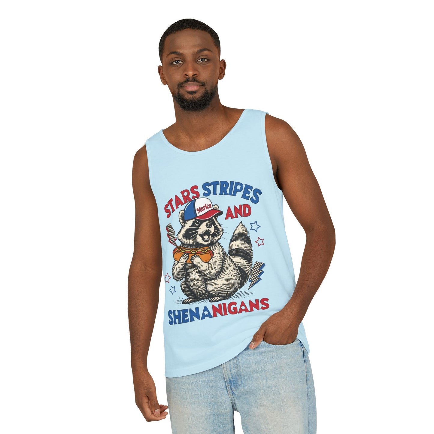 Stars Stripes and Shenanigans Garment-Dyed Tank Top