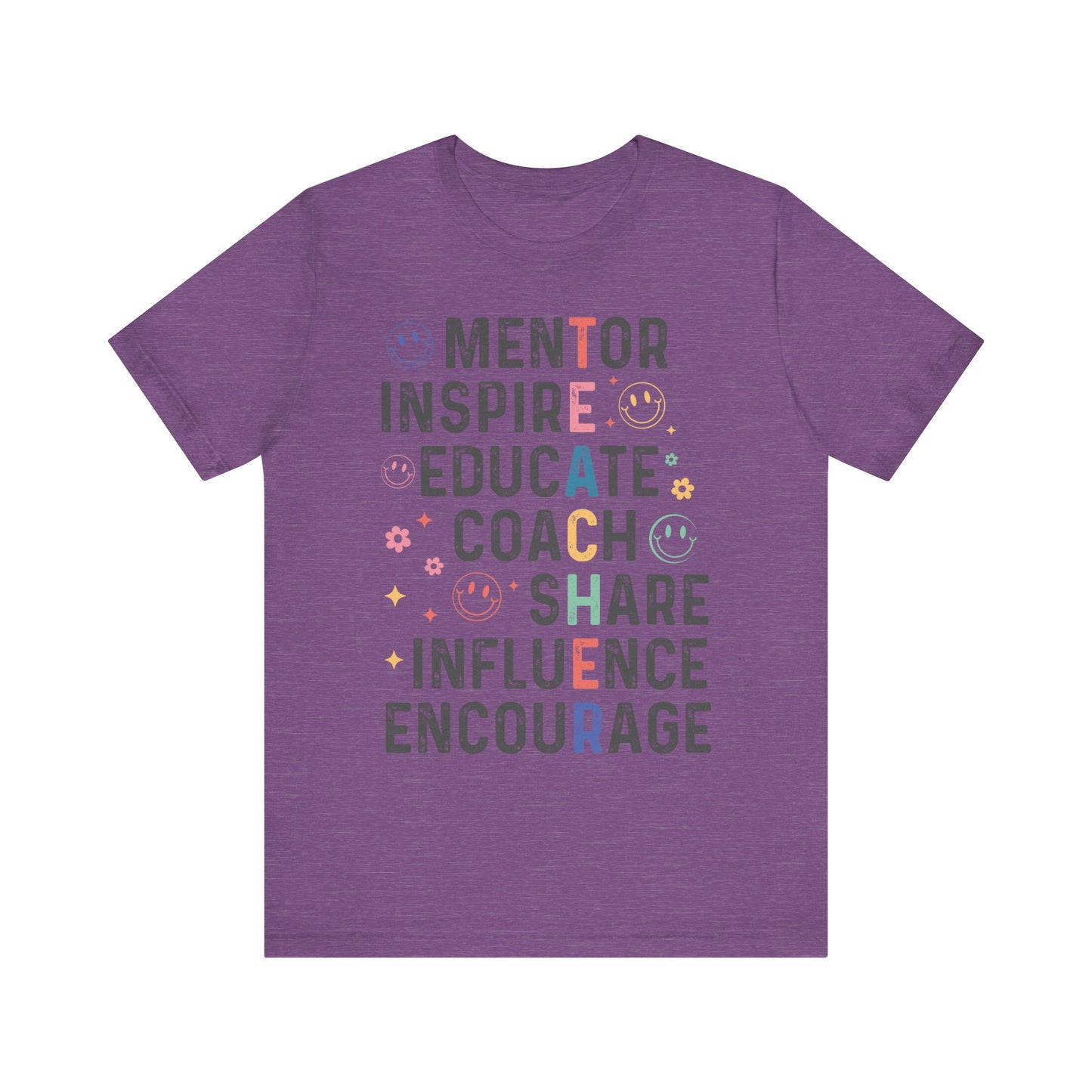 T-E-A-C-H-E-R Jersey Short Sleeve Tee