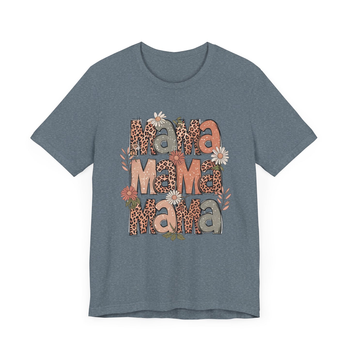 Floral Stacked Mama Jersey Short Sleeve Tee