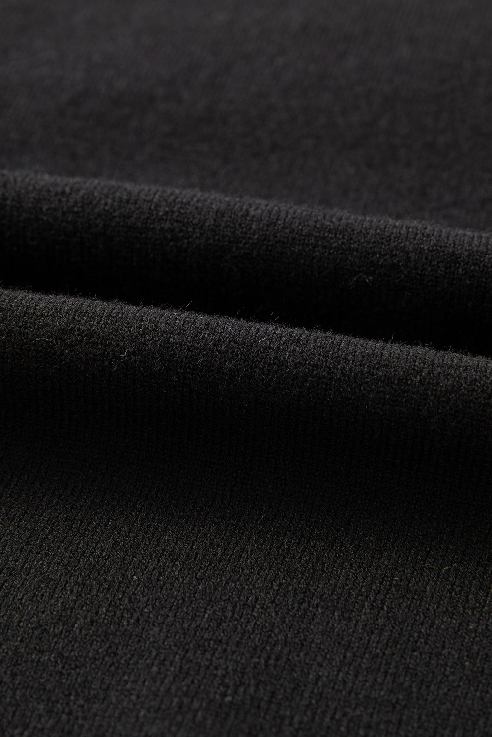 Black XOXO Glitter Print Round Neck Casual Sweater