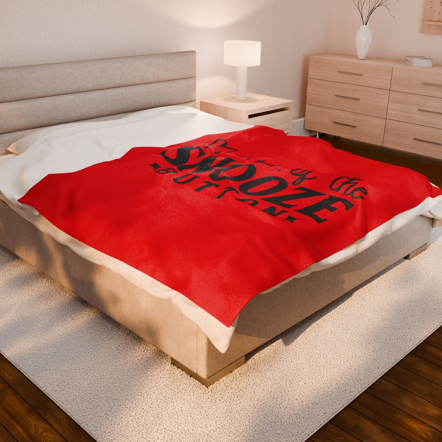 Master Of The Snooze Button Velveteen Plush Blanket
