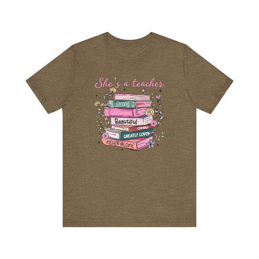 She’s A Teacher Jersey Short Sleeve Tee