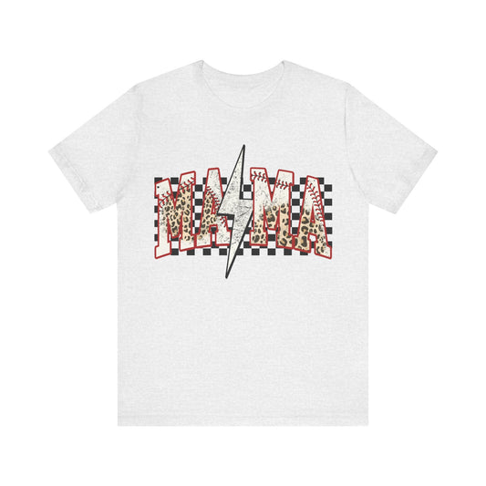 Baseball Mama Lighting Bolt Jersey Short Sleeve Tee