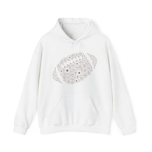 Floral Football Heavy Blend™ Hooded Sweatshirt