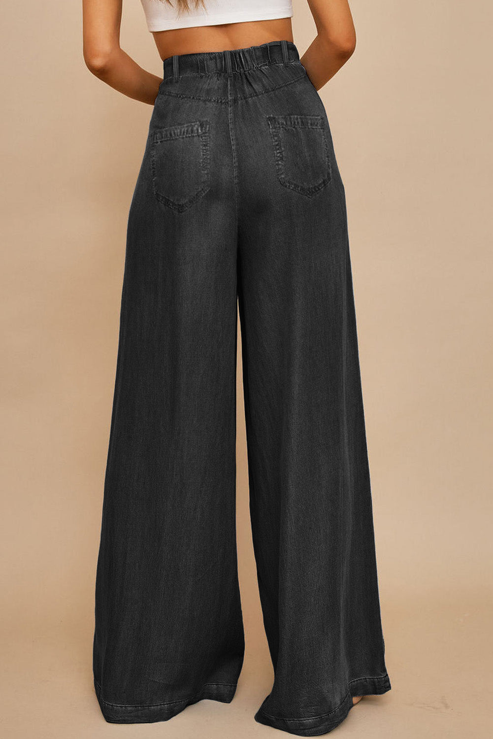 Tencel Wide Leg Soft Denim Pants